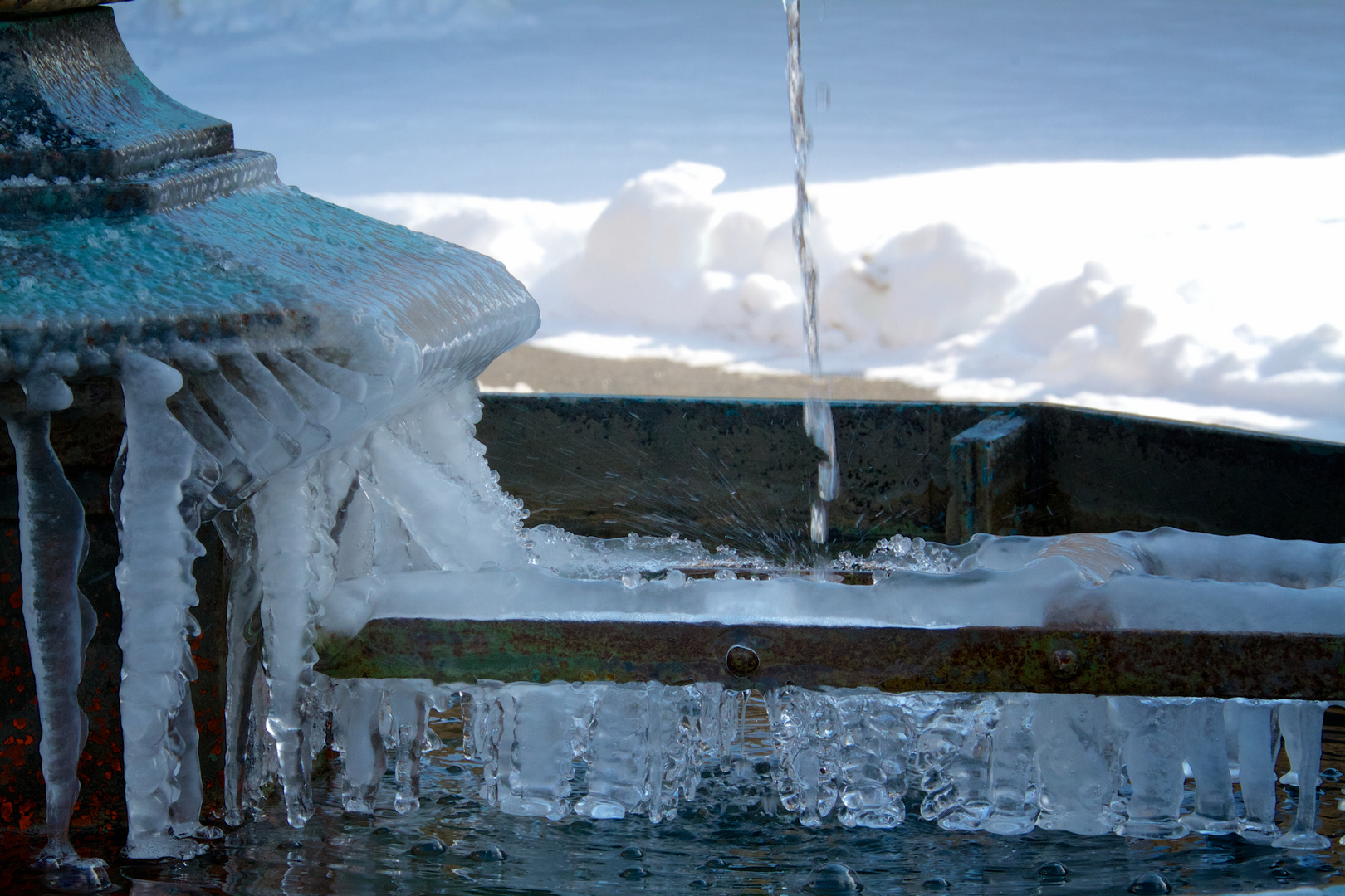 Frosty fountain