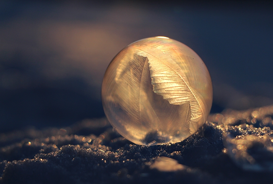 Frozen Bubble im letzten Sonnenlicht