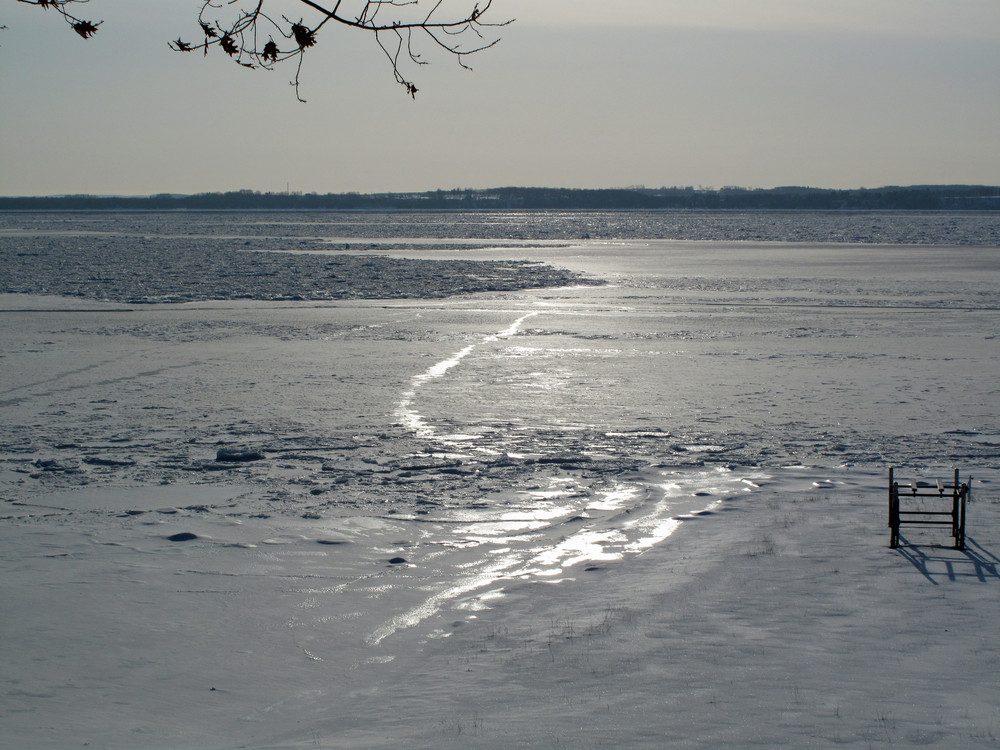 Frozen East Grand Traverse Bay