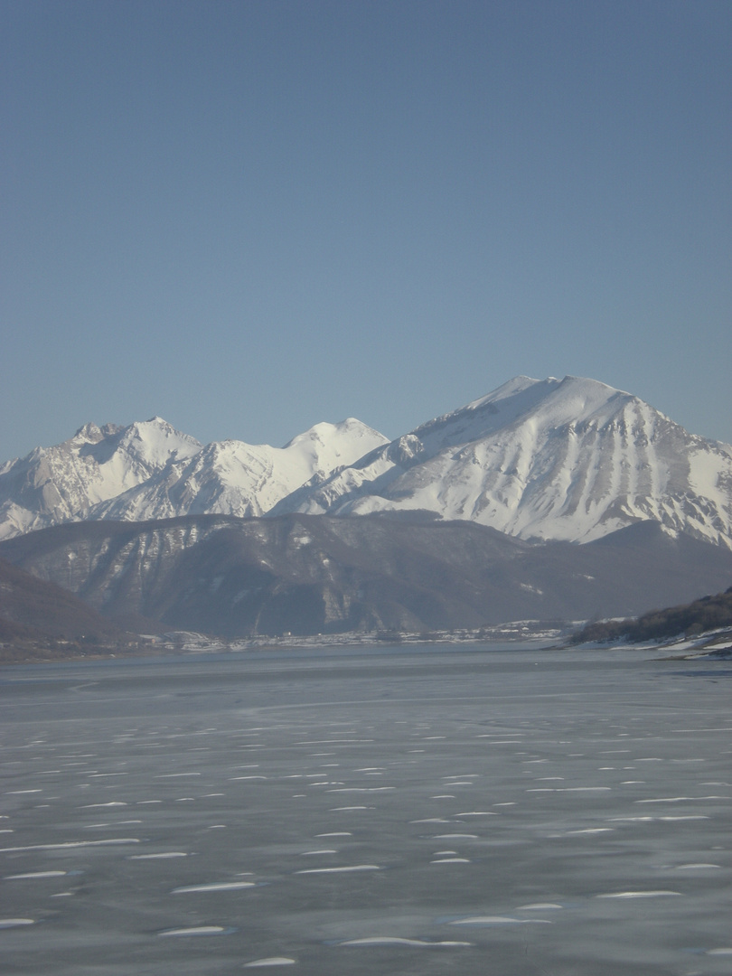 Frozen lake