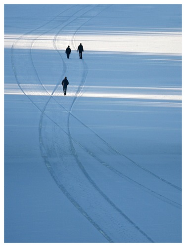 Frozen lake