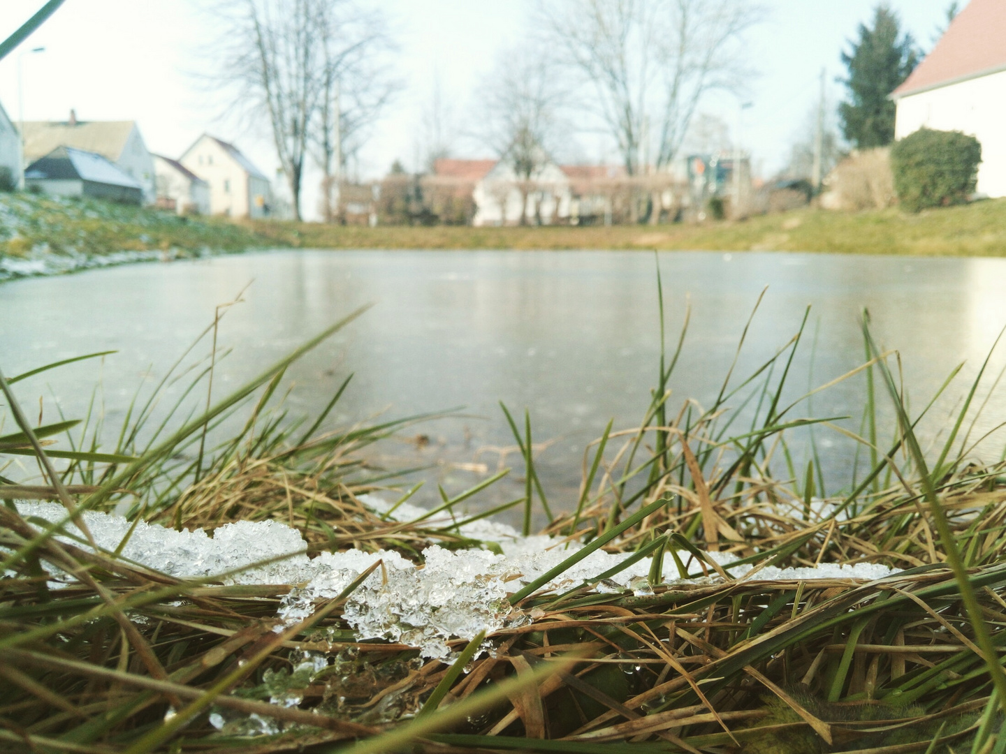 Frozen lake