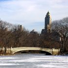 Frozen lake in Central Park