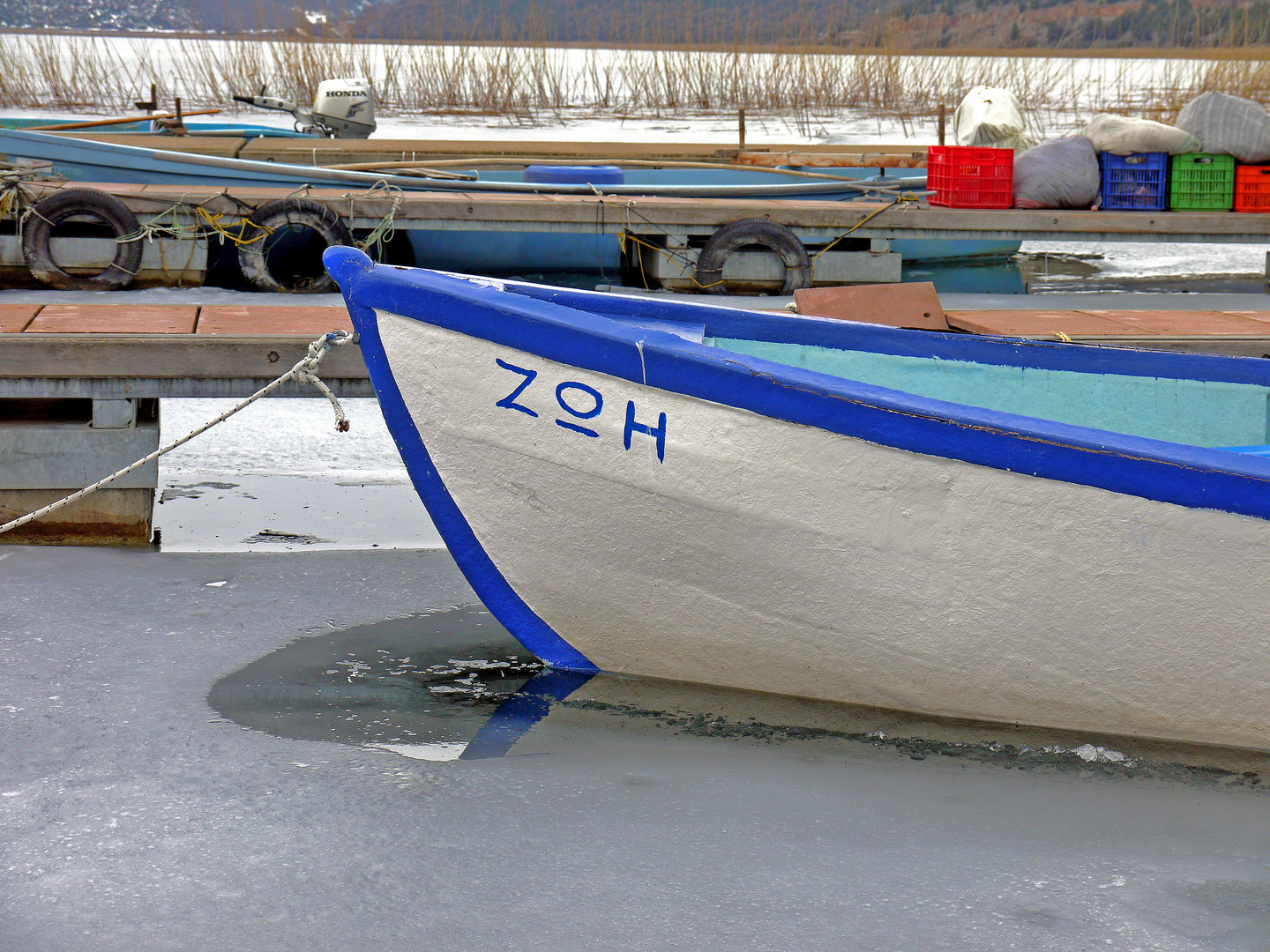 "Frozen Lake" - No fishing today