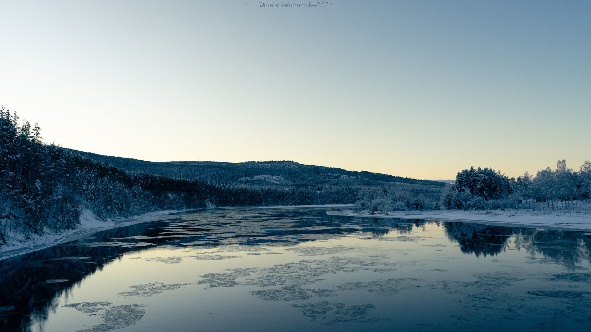 Frozen River in Sweden