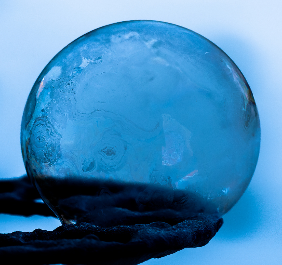 Frozen Soap Bubble