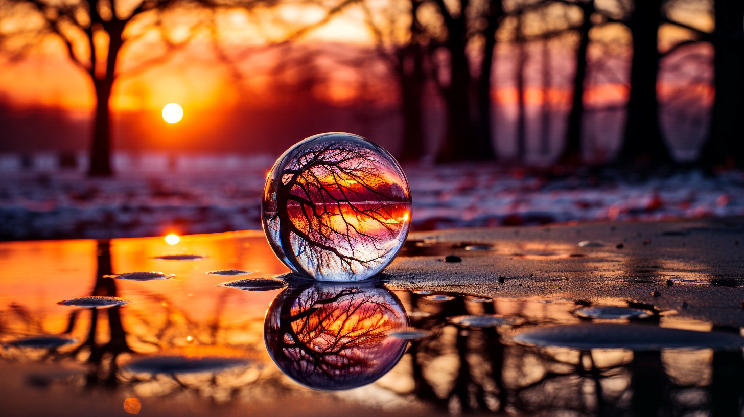 frozen soap bubble