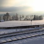   Frozen sunset in Tegernsee