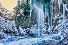 Frozen waterfall