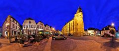 Fruchtmarkt zur blauen Stunde