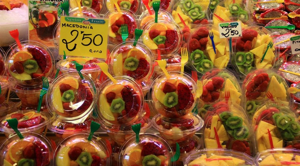 Früchte am Markt La Boqueria - Barcelona - Spanien - Mai 2011