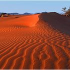 Früh am Morgen "glüht" der Sand