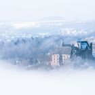 Früh am Morgens im verschneiten Marburg