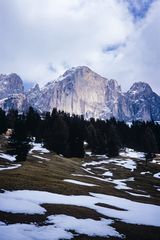 Früh im Jahr in den Dolomiten (Dia von 1973, gescannt)