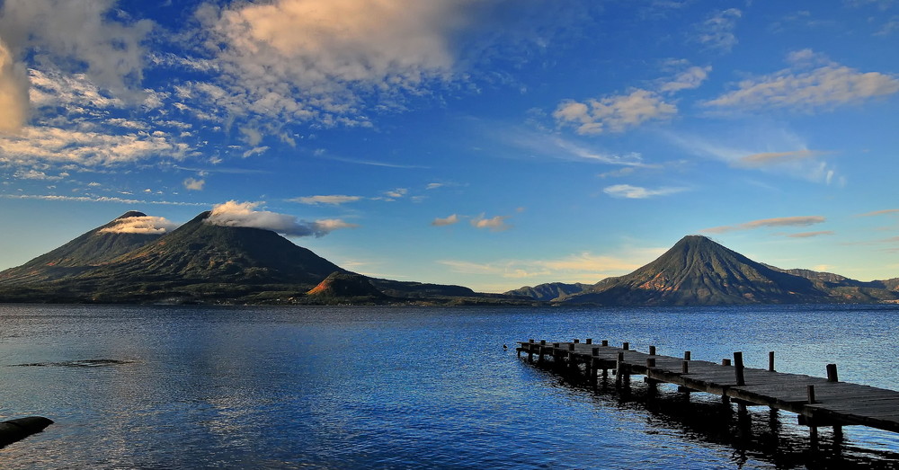 Früh morgens am Atitlán-See