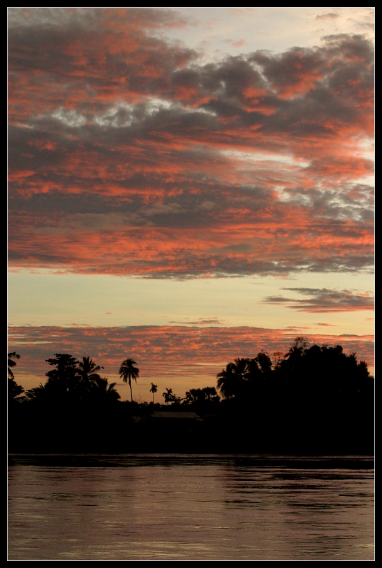 Früh morgens am Mekong, Laos