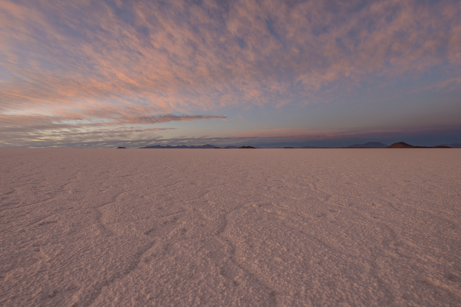 früh morgens auf dem Salar de Uyuni