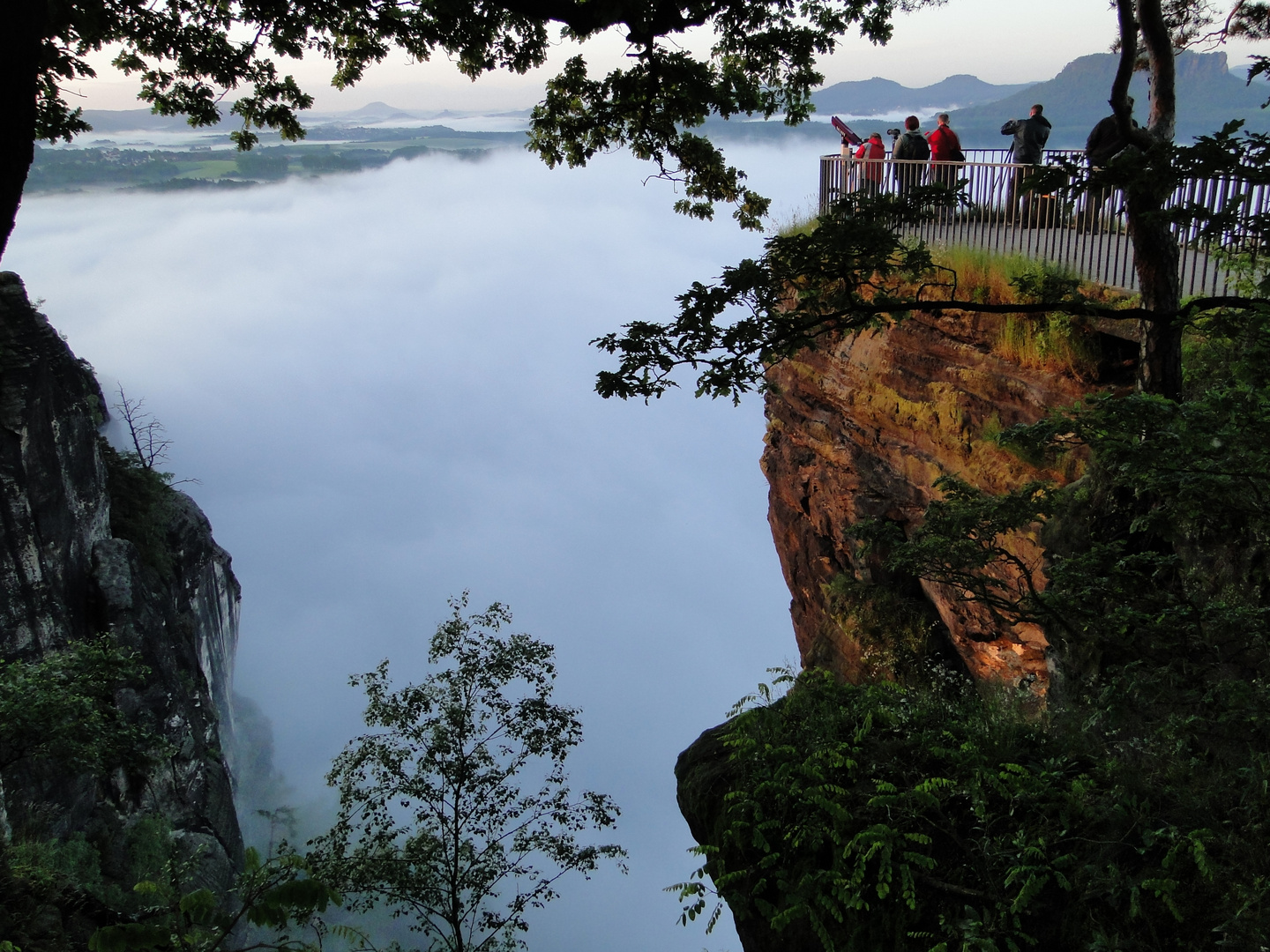 früh morgens auf der Bastei 2