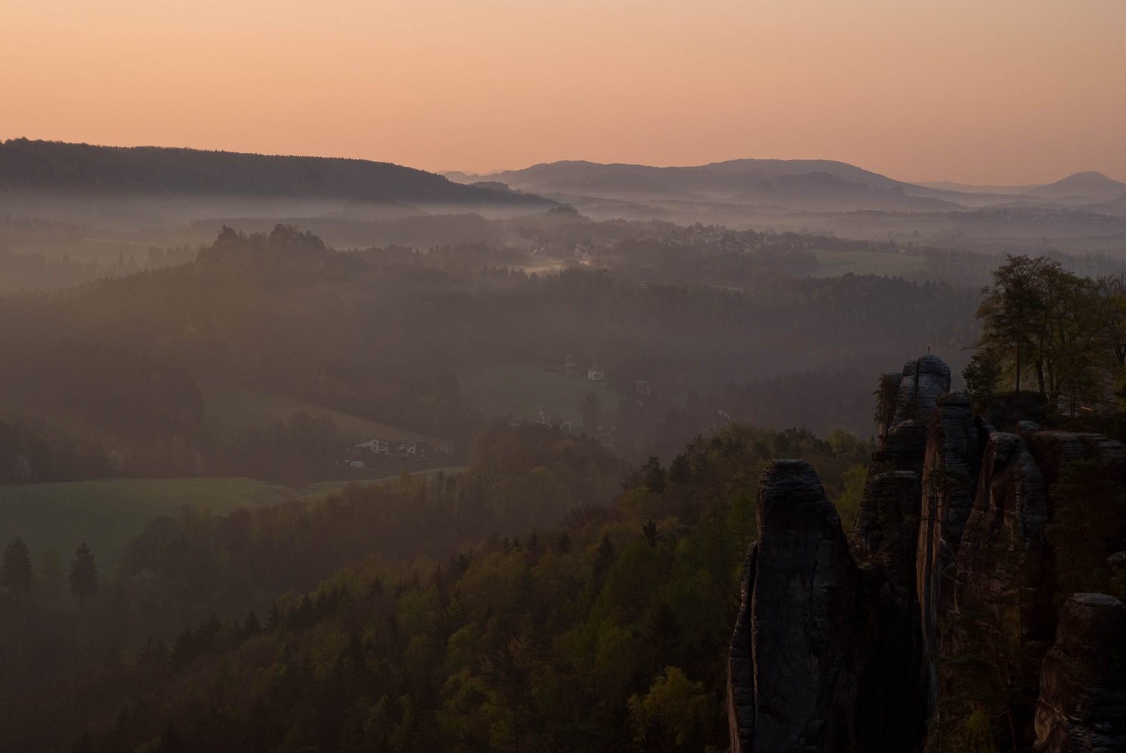 Früh morgens bei der Bastei