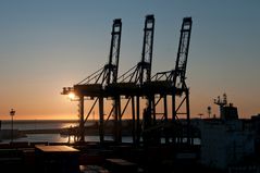 Früh Morgens im Hafen von Valencia