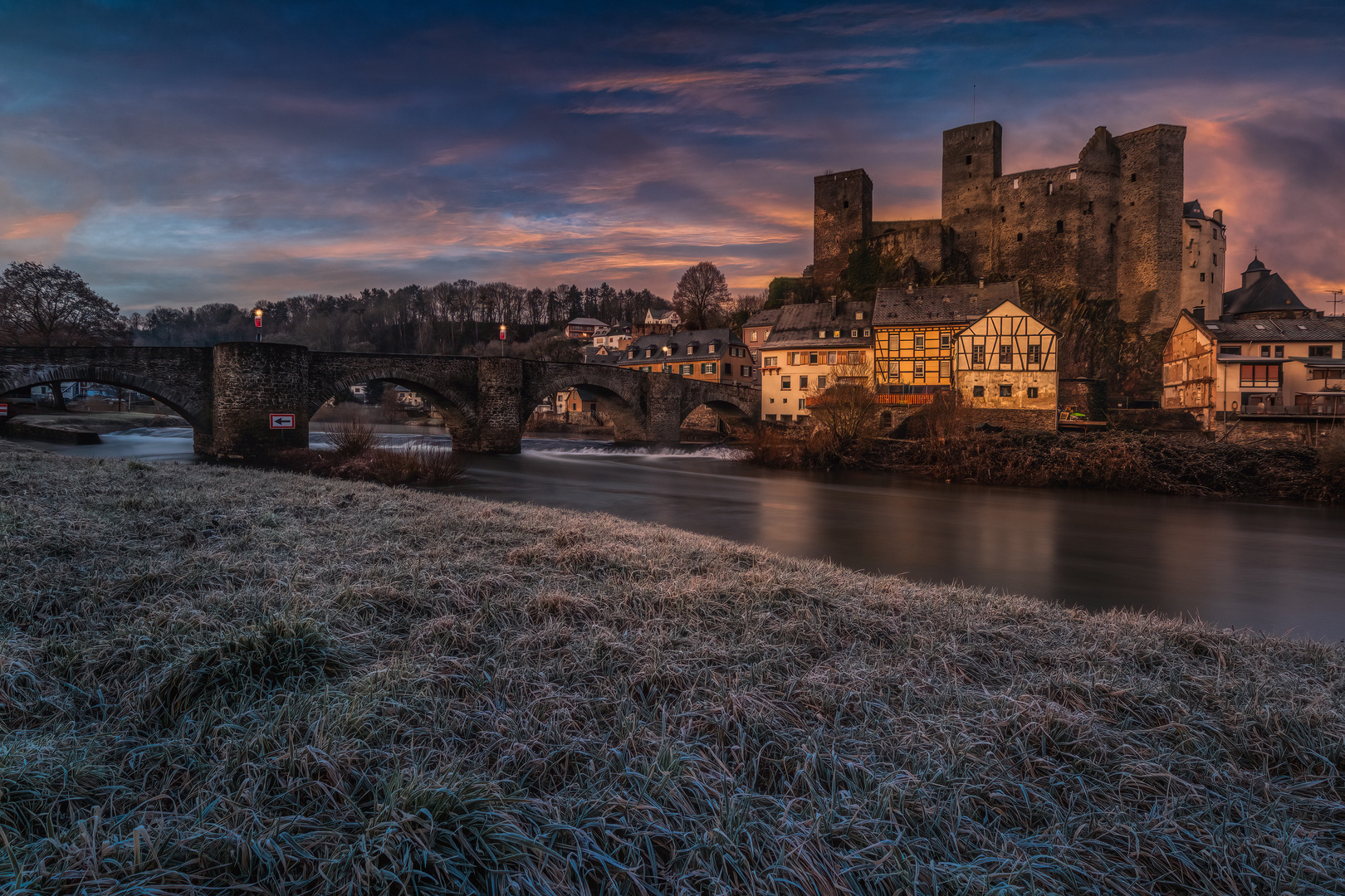 Früh Morgens in Runkel an der Lahn.