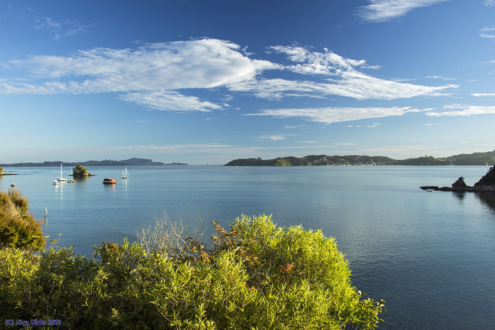 Früh nach Sonnenaufgang in Paihia, Bay of Islands, Neuseeland Nordinsel