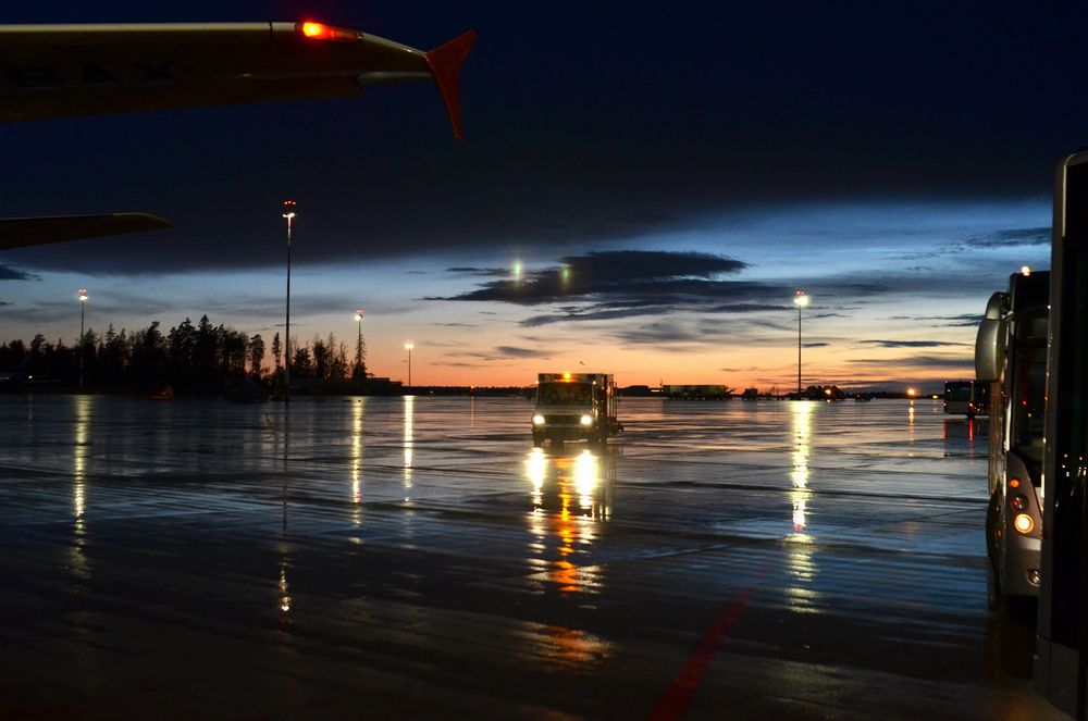 Frühe Ankunft in Moskau Sheremetyevo