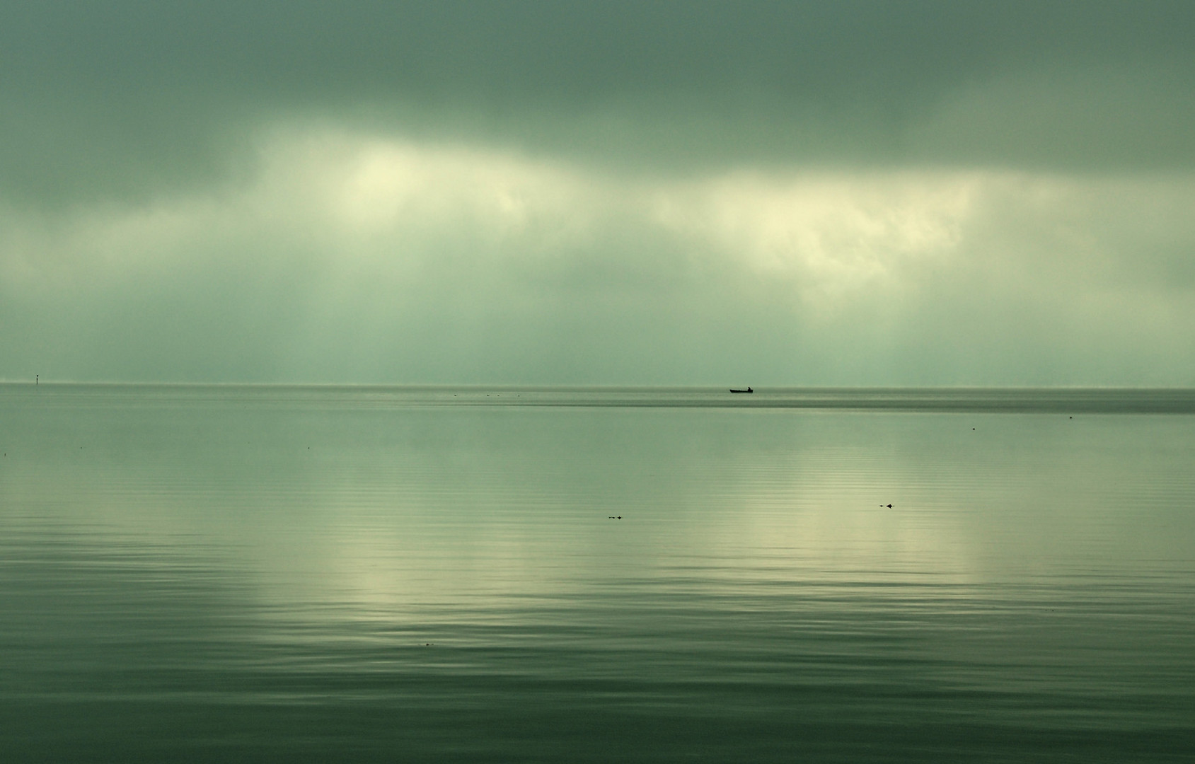 früher morgen, fischerboot