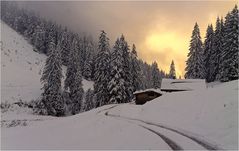 Früher Schnee an der Gerstrubenalpe