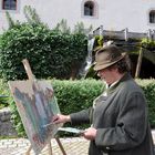 Frühherbst im Städtle 3 : Maler Claus Geray bei der Arbeit vorm Museum