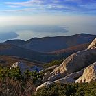 Frühherbst in Kroatien, Blick vom Velebit in die Bucht von Baska