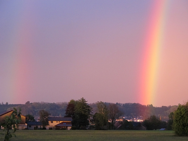 Frühjahr 2017: Altillertal / Memminger Trockental - Doppelregenbogen