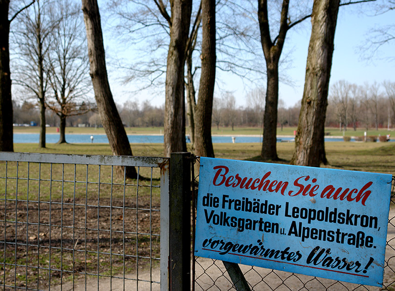 Frühling am Badeteich - nix für Warmduscher