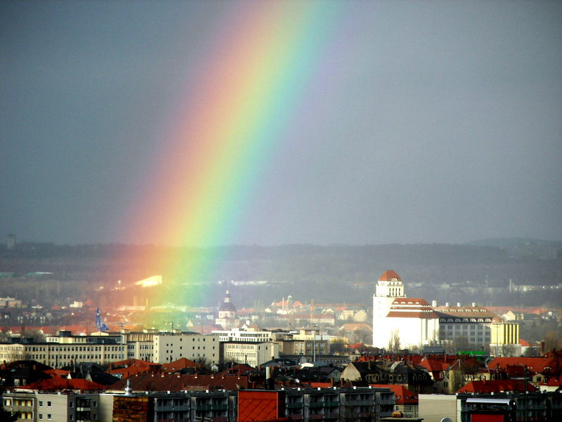 Frühling am Ende des Regenbogens