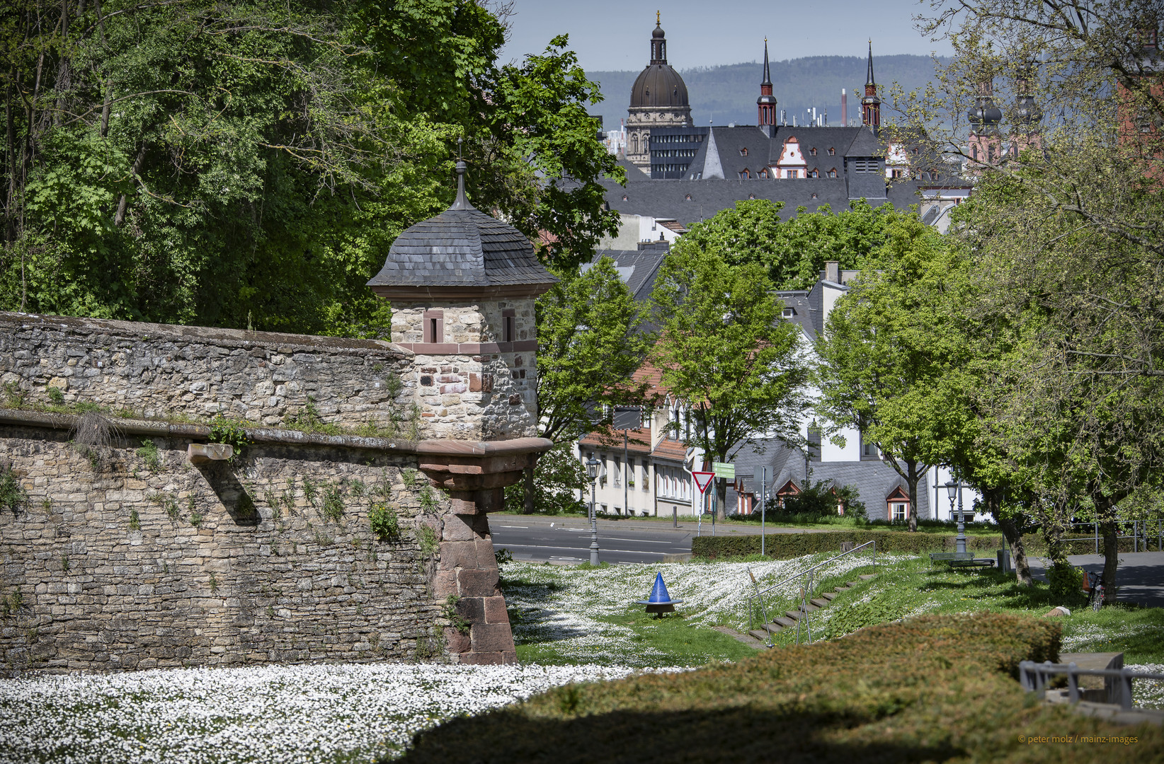 Frühling an der Zitadelle - Blick auf die Bastion Alarm (3) | Mainz