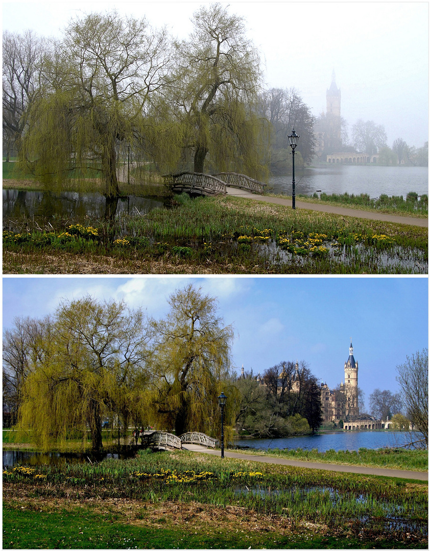 Frühling im Schlosspark in Schwerin