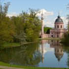 Frühling im Schwetzinger Schlossgarten, Blick auf die Moschee.