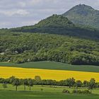 Frühling in Böhmen beim Millischauer, dem höchsten Gipfel des Böhmischen Mittelgebirges