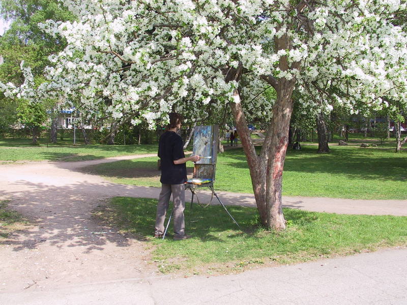 Frühling in Novosibirsk, Sibirien