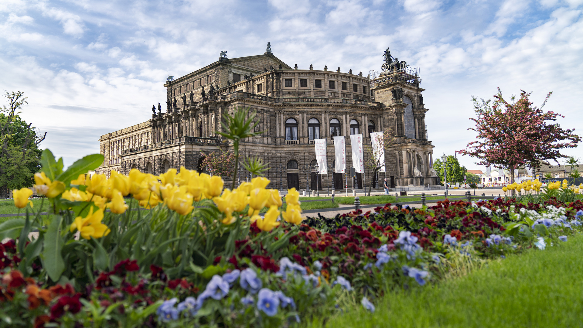 Frühling vor der Semperoper