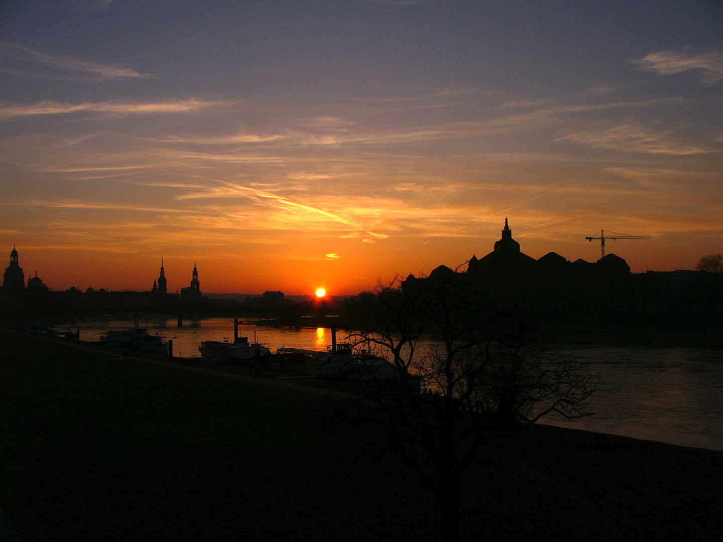 Frühlingsabend in der Altstadt von Dresden