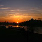 Frühlingsabend in der Altstadt von Dresden