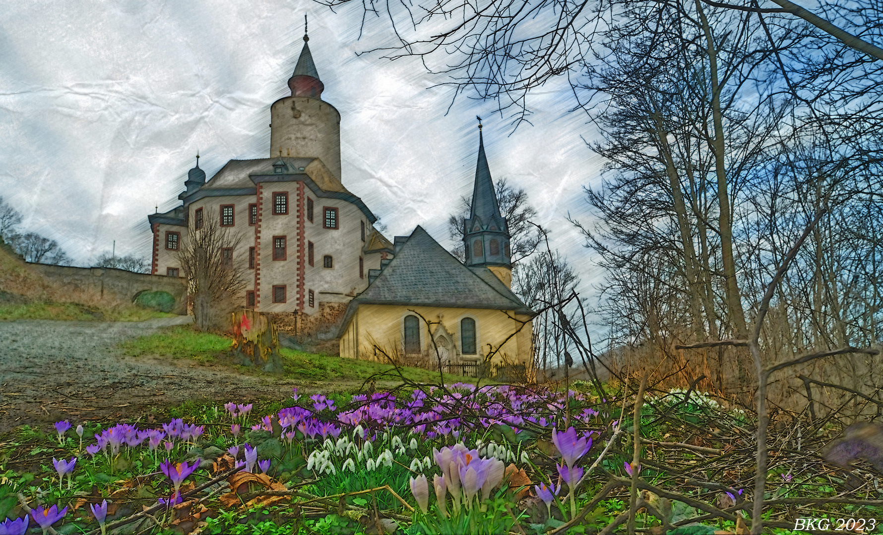 Frühlingsboten an der Burg Posterstein 