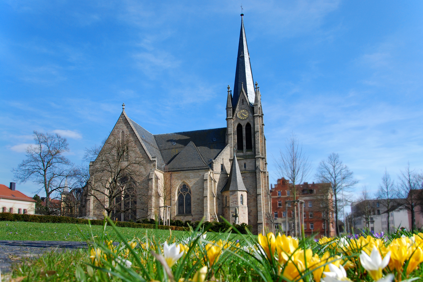 Frühlingsboten an der Christuskirche