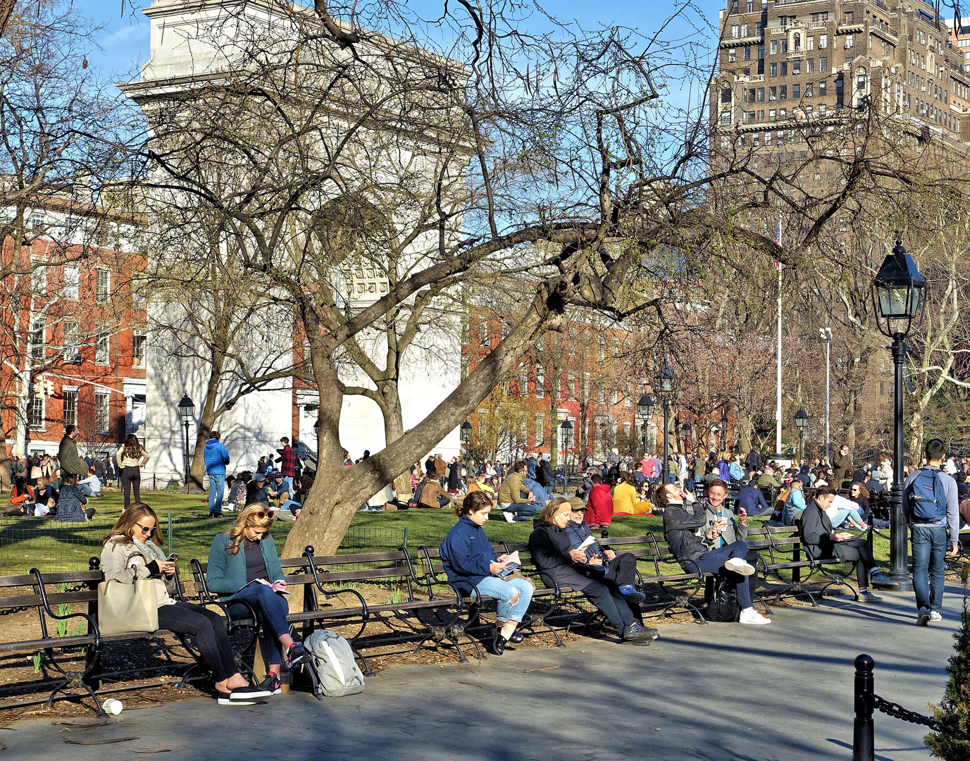 frühlingserwarten im washington square park