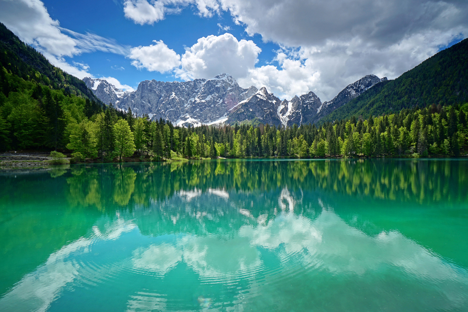 Frühlingsfarben am Bergsee