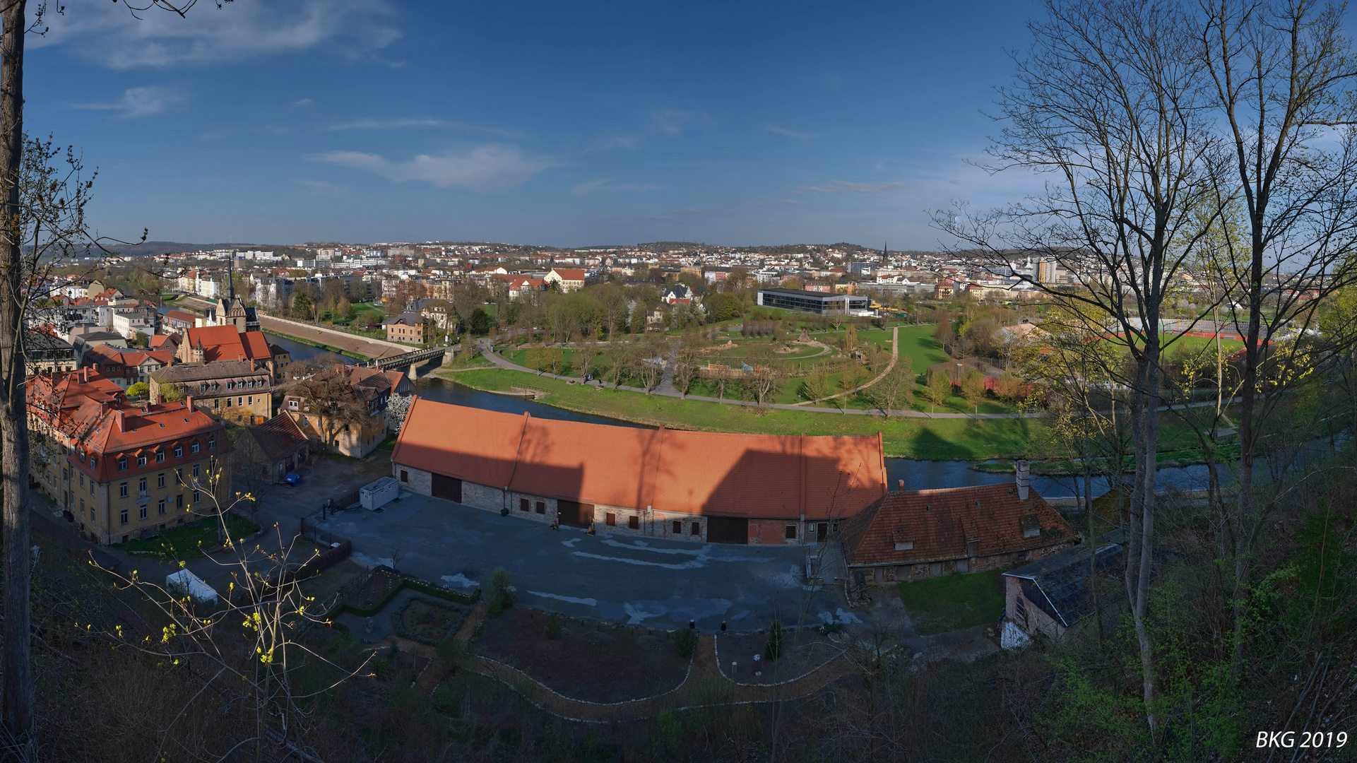 Frühlingshafter Panoramablick Gera 