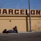 frühlingshafter sonnenschein über barcelona