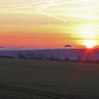 Frühlingsmorgen in einer neuen Bearbeitung mit dem Sonnenaufgang über dem Lilienstein