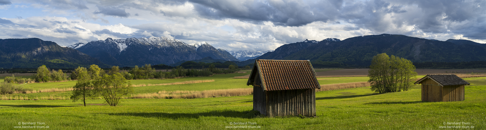 Frühlingspanorama im Murnauer Moos